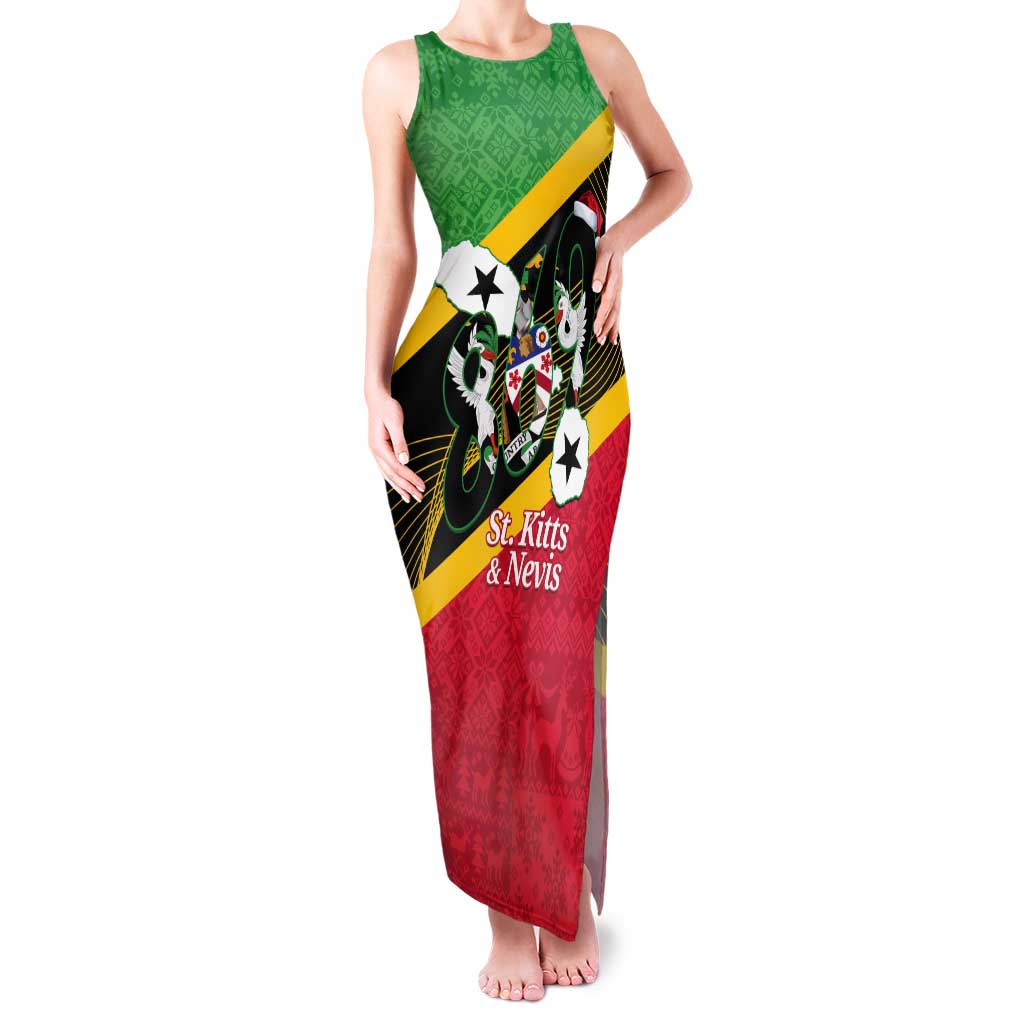 St Kitts and Nevis Christmas Tank Maxi Dress 869 Proud With Map - Wonder Print Shop