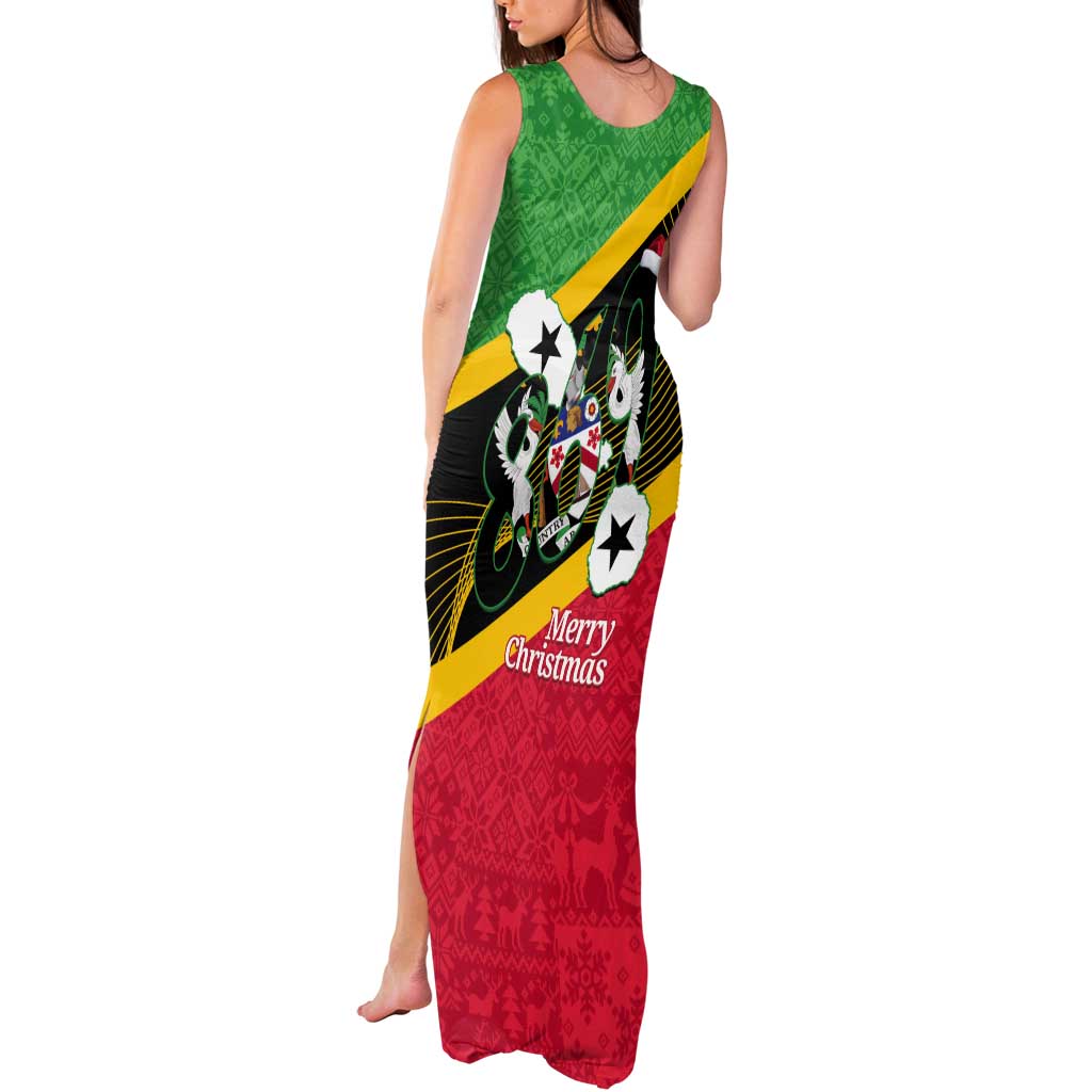 St Kitts and Nevis Christmas Tank Maxi Dress 869 Proud With Map - Wonder Print Shop