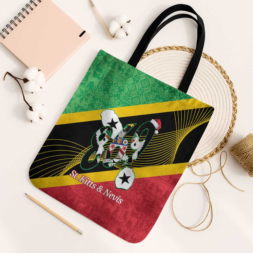 St Kitts and Nevis Christmas Tote Bag 869 Proud With Map - Wonder Print Shop