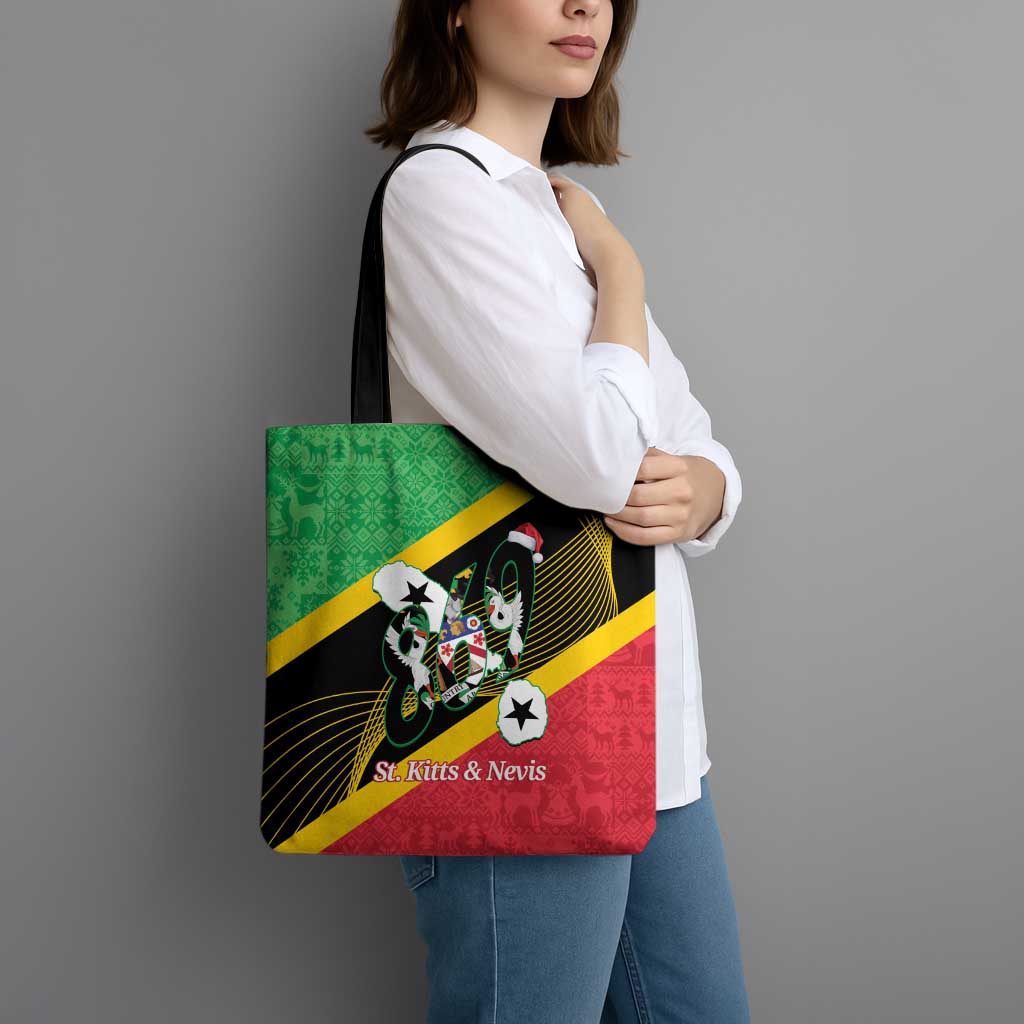 St Kitts and Nevis Christmas Tote Bag 869 Proud With Map - Wonder Print Shop