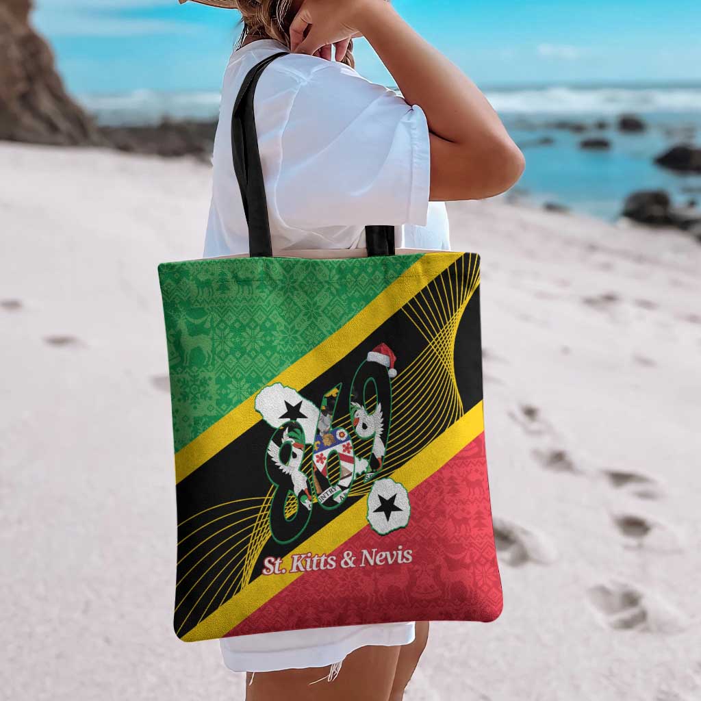 St Kitts and Nevis Christmas Tote Bag 869 Proud With Map - Wonder Print Shop