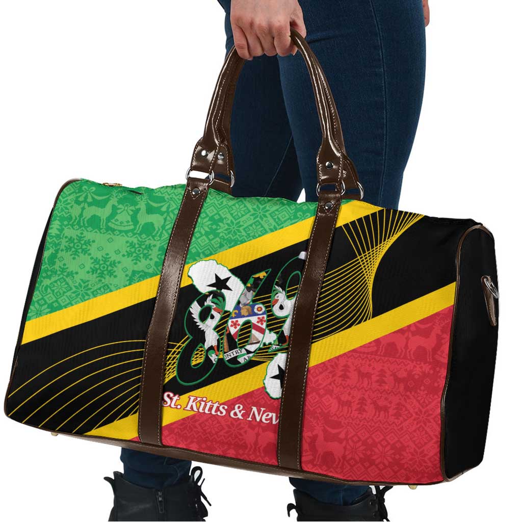 St Kitts and Nevis Christmas Travel Bag 869 Proud With Map - Wonder Print Shop