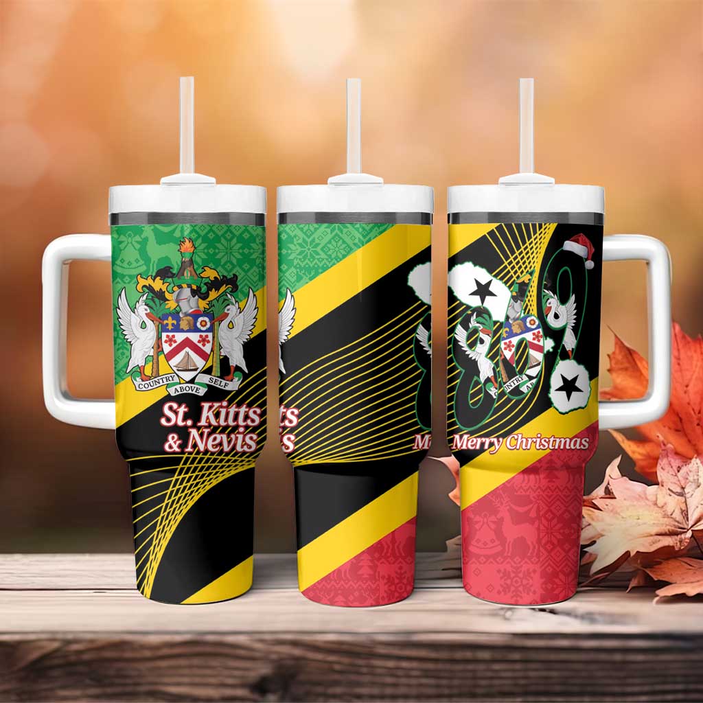 St Kitts and Nevis Christmas Tumbler With Handle 869 Proud With Map - Wonder Print Shop