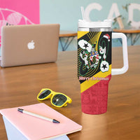 St Kitts and Nevis Christmas Tumbler With Handle 869 Proud With Map - Wonder Print Shop