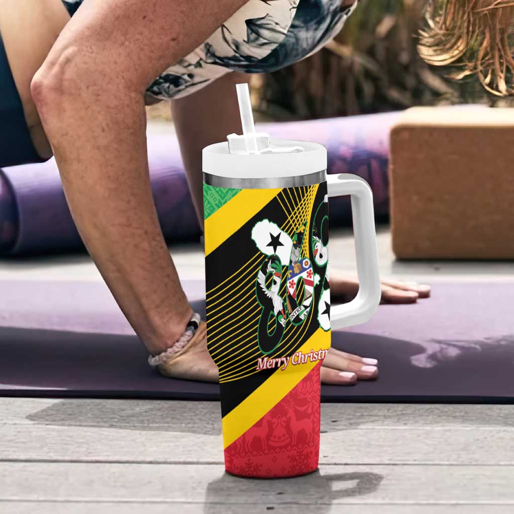 St Kitts and Nevis Christmas Tumbler With Handle 869 Proud With Map - Wonder Print Shop