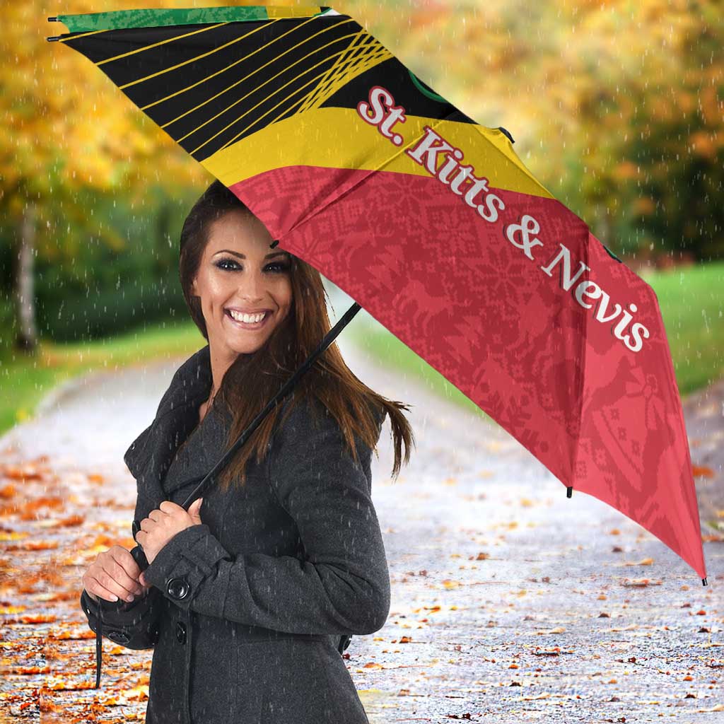 St Kitts and Nevis Christmas Umbrella 869 Proud With Map - Wonder Print Shop