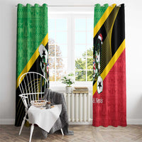 St Kitts and Nevis Christmas Window Curtain 869 Proud With Map - Wonder Print Shop