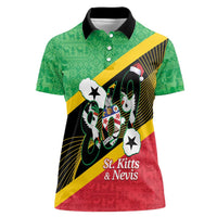 St Kitts and Nevis Christmas Women Polo Shirt 869 Proud With Map - Wonder Print Shop
