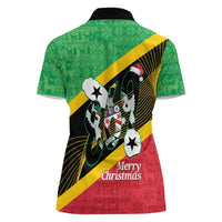 St Kitts and Nevis Christmas Women Polo Shirt 869 Proud With Map - Wonder Print Shop