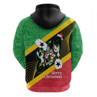 St Kitts and Nevis Christmas Zip Hoodie 869 Proud With Map - Wonder Print Shop