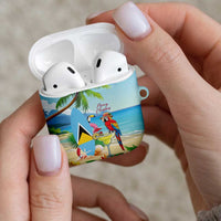 Saint Lucia Christmas AirPods Case Chill Macaw Parrot Caribbean Tropical Style - Wonder Print Shop