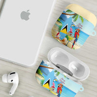 Saint Lucia Christmas AirPods Case Chill Macaw Parrot Caribbean Tropical Style - Wonder Print Shop