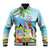 Personalized Saint Lucia Christmas Baseball Jacket Chill Macaw Parrot Caribbean Tropical Style - Wonder Print Shop