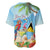 Personalized Saint Lucia Christmas Baseball Jersey Chill Macaw Parrot Caribbean Tropical Style - Wonder Print Shop