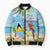 Personalized Saint Lucia Christmas Bomber Puffer Jacket Chill Macaw Parrot Caribbean Tropical Style - Wonder Print Shop