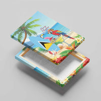 Saint Lucia Christmas Canvas Wall Art Chill Macaw Parrot Caribbean Tropical Style - Wonder Print Shop