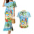 Personalized Saint Lucia Christmas Couples Matching Mermaid Dress and Hawaiian Shirt Chill Macaw Parrot Caribbean Tropical Style - Wonder Print Shop