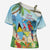 Personalized Saint Lucia Christmas Cross Shoulder Shirt Chill Macaw Parrot Caribbean Tropical Style - Wonder Print Shop