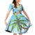 Personalized Saint Lucia Christmas Family Matching Off Shoulder Short Dress and Hawaiian Shirt Chill Macaw Parrot Caribbean Tropical Style - Wonder Print Shop