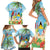 Personalized Saint Lucia Christmas Family Matching Short Sleeve Bodycon Dress and Hawaiian Shirt Chill Macaw Parrot Caribbean Tropical Style - Wonder Print Shop
