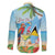 Personalized Saint Lucia Christmas Family Matching Short Sleeve Bodycon Dress and Hawaiian Shirt Chill Macaw Parrot Caribbean Tropical Style - Wonder Print Shop