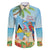 Personalized Saint Lucia Christmas Family Matching Summer Maxi Dress and Hawaiian Shirt Chill Macaw Parrot Caribbean Tropical Style - Wonder Print Shop