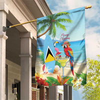 Saint Lucia Christmas Garden Flag Chill Macaw Parrot Caribbean Tropical Style - Wonder Print Shop
