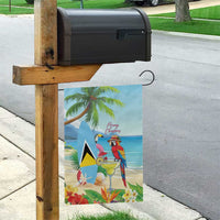 Saint Lucia Christmas Garden Flag Chill Macaw Parrot Caribbean Tropical Style - Wonder Print Shop