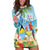 Personalized Saint Lucia Christmas Hoodie Dress Chill Macaw Parrot Caribbean Tropical Style - Wonder Print Shop