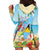 Personalized Saint Lucia Christmas Hoodie Dress Chill Macaw Parrot Caribbean Tropical Style - Wonder Print Shop
