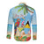 Personalized Saint Lucia Christmas Long Sleeve Button Shirt Chill Macaw Parrot Caribbean Tropical Style - Wonder Print Shop