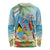 Personalized Saint Lucia Christmas Long Sleeve Shirt Chill Macaw Parrot Caribbean Tropical Style - Wonder Print Shop