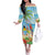 Personalized Saint Lucia Christmas Off The Shoulder Long Sleeve Dress Chill Macaw Parrot Caribbean Tropical Style - Wonder Print Shop