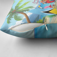 Saint Lucia Christmas Pillow Cover Chill Macaw Parrot Caribbean Tropical Style - Wonder Print Shop