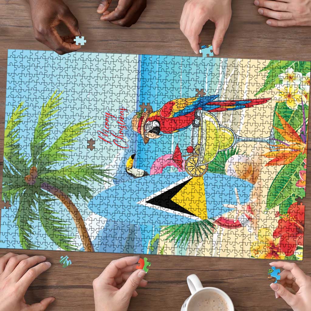 Saint Lucia Christmas Puzzle Chill Macaw Parrot Caribbean Tropical Style - Wonder Print Shop