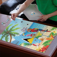 Saint Lucia Christmas Puzzle Chill Macaw Parrot Caribbean Tropical Style - Wonder Print Shop