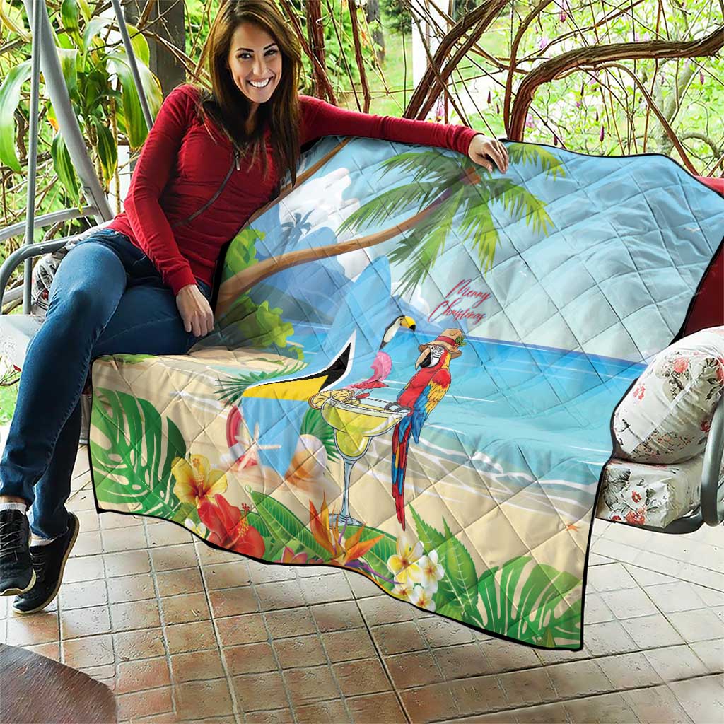 Saint Lucia Christmas Quilt Chill Macaw Parrot Caribbean Tropical Style - Wonder Print Shop