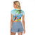 Personalized Saint Lucia Christmas Raglan Cropped T Shirt Chill Macaw Parrot Caribbean Tropical Style - Wonder Print Shop