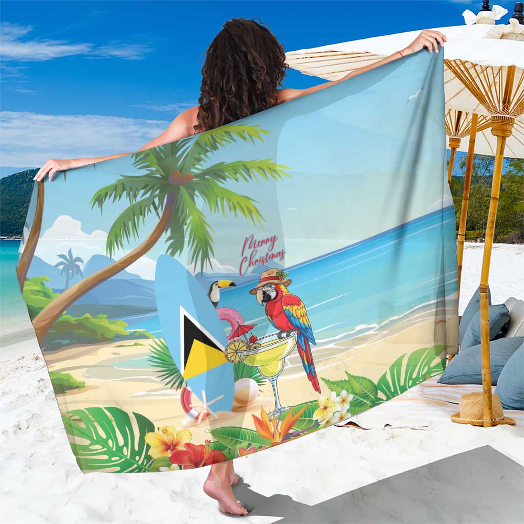 Saint Lucia Christmas Sarong Chill Macaw Parrot Caribbean Tropical Style - Wonder Print Shop
