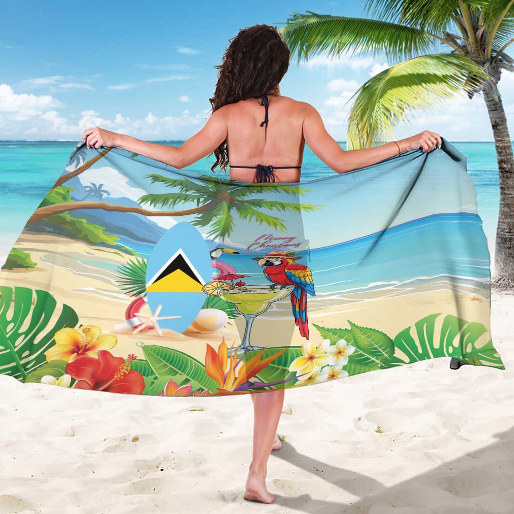 Saint Lucia Christmas Sarong Chill Macaw Parrot Caribbean Tropical Style - Wonder Print Shop
