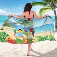 Saint Lucia Christmas Sarong Chill Macaw Parrot Caribbean Tropical Style - Wonder Print Shop