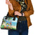 Saint Lucia Christmas Shoulder Handbag Chill Macaw Parrot Caribbean Tropical Style - Wonder Print Shop