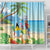 Saint Lucia Christmas Shower Curtain Chill Macaw Parrot Caribbean Tropical Style - Wonder Print Shop