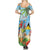 Personalized Saint Lucia Christmas Summer Maxi Dress Chill Macaw Parrot Caribbean Tropical Style - Wonder Print Shop