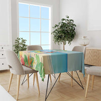 Saint Lucia Christmas Tablecloth Chill Macaw Parrot Caribbean Tropical Style - Wonder Print Shop