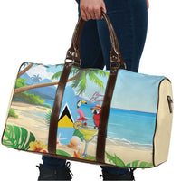 Saint Lucia Christmas Travel Bag Chill Macaw Parrot Caribbean Tropical Style - Wonder Print Shop
