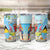 Personalized Saint Lucia Christmas Tumbler Cup Chill Macaw Parrot Caribbean Tropical Style - Wonder Print Shop