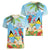Personalized Saint Lucia Christmas Women V-Neck T-Shirt Chill Macaw Parrot Caribbean Tropical Style - Wonder Print Shop