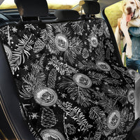 Hawaii Christmas Back Car Seat Cover Tropical Style With Coat Of Arms - Wonder Print Shop