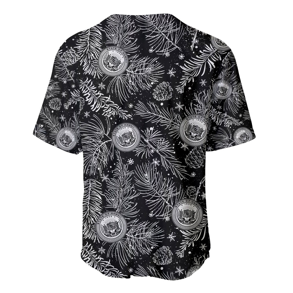 Hawaii Christmas Baseball Jersey Tropical Style With Coat Of Arms - Wonder Print Shop